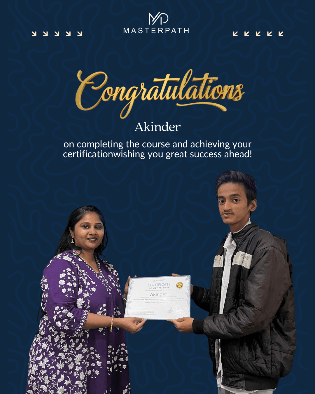 Data Analyst student certificate