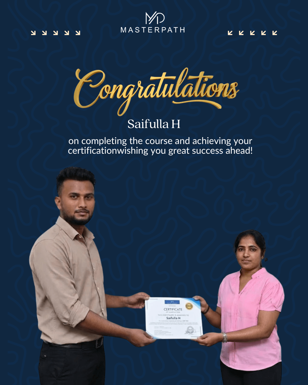 SAP FICO student certificate